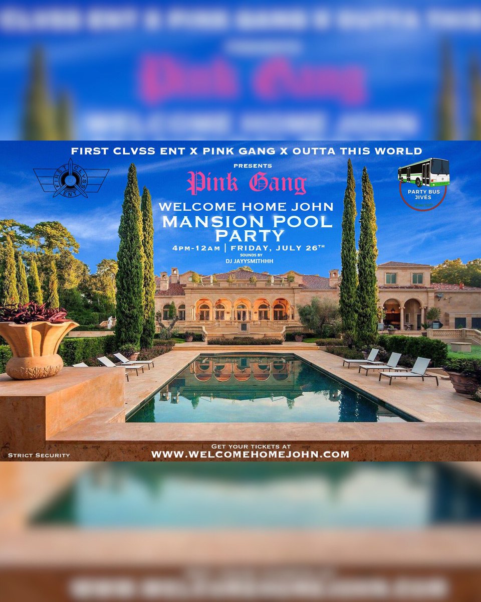 CEOPOPS7's tweet image. You know when @Johntucker990 is in town, it’s about go down‼️ @FirstClvssEnt , #PinkGang are throwing a mansion party on the 26th😈💦☄️ . Follow @FirstClvssEnt for pre sales‼️