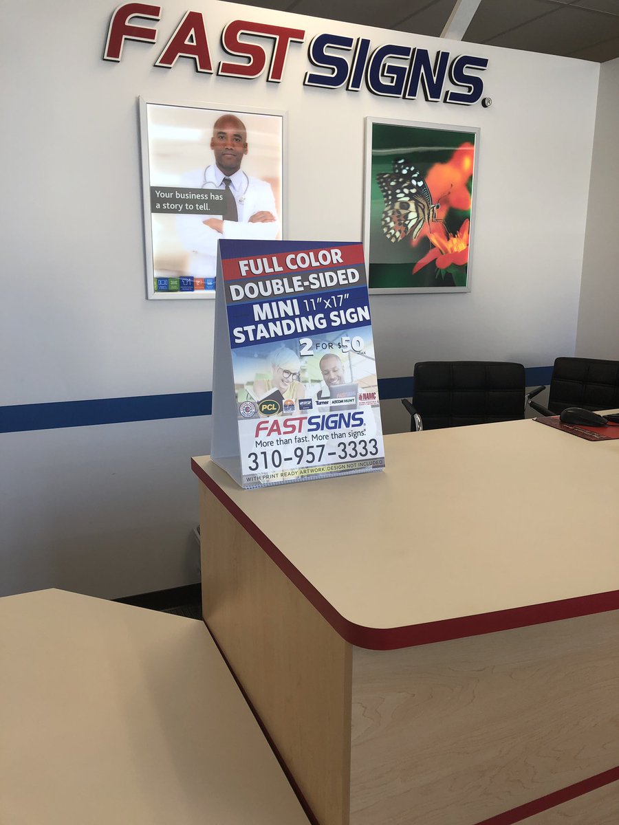 ing_fastsigns's tweet photo. Mini foldable table top sign. #2177Fastsigns #Fastsigns_Inglewood #MorethanfastMorethansigns #Certified #Banners #Flags #VehicleWraps #Windowgraphics #BusinessCards #ADAsigns #Realestatesigns #Magnetics #ParkingSigns #Safety&amp;TrafficSigns #Labels #Way-Finding #inglewood https://t.co/C0Jr2iXLPW