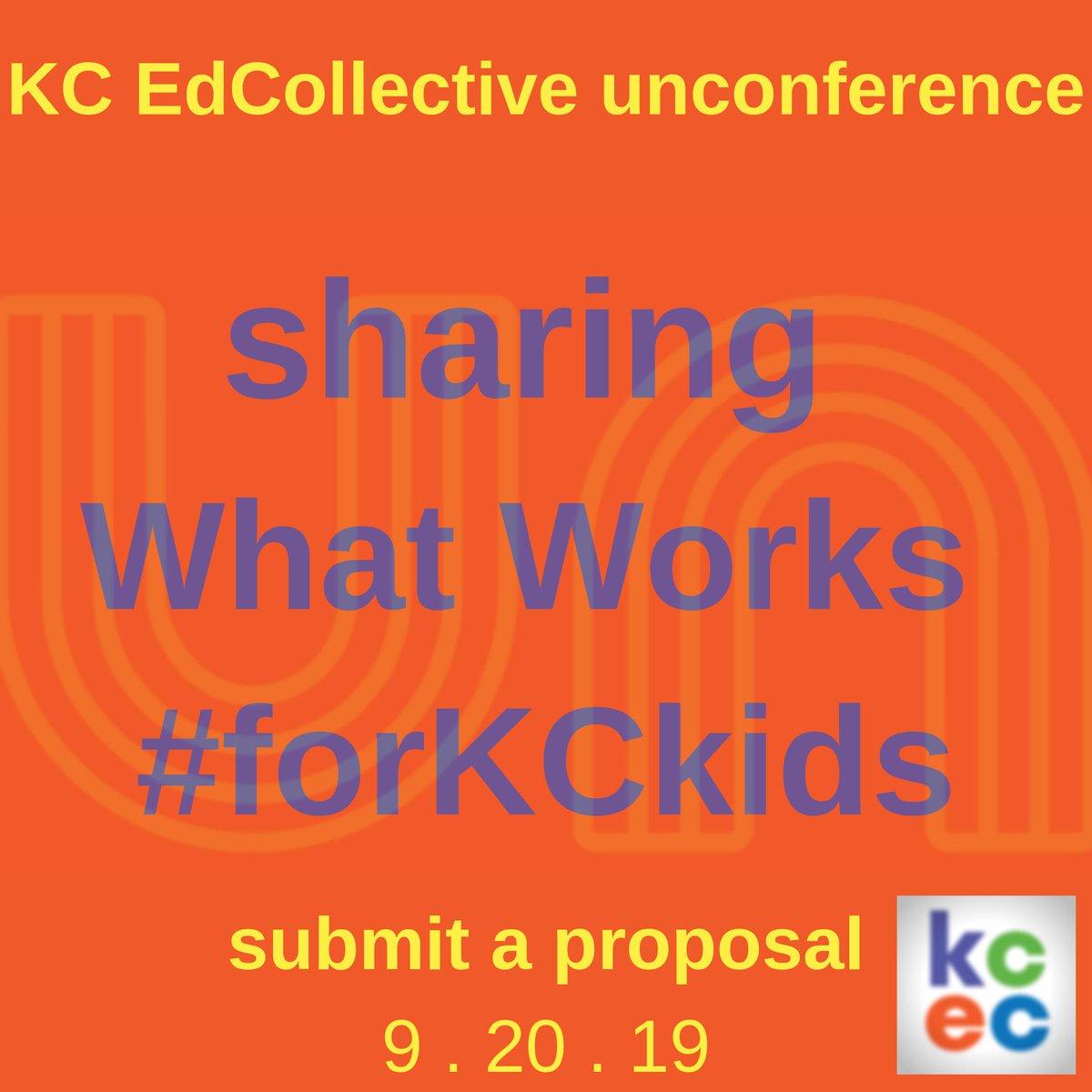 kcedcollective.org/unconference

@KCPS_East @KCPS_Pitcher @KCPS_Banneker @KCPS_James @KCPS_Manual @GCI1919 @UnivAcademyKC @LafayetteKC @CWCKansasCity @brooksidebears @CrossroadsCSKC @KCTRes @LatinxEdCo @avpistone @kwschoen