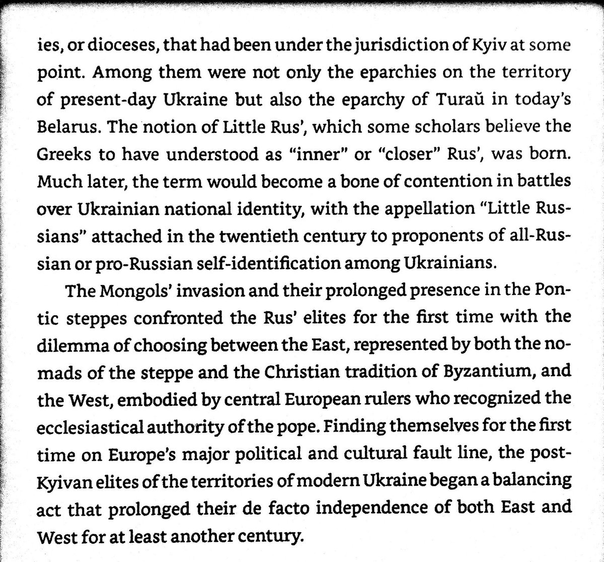 Galicia aligned with Catholics against Mongols, alienating Orthodox. Thus Metropolitan of Russia was relocated away from Kiev to central Russia. As compensation, new Orthodox metropolitan set up in Galicia. Two religous hierarchies for East Slavs.