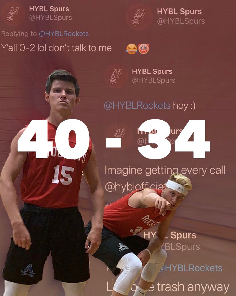 HYBLRockets's tweet photo. ROCKETS WIN!!! The HYBL Rockets defeated the Spurs 40-34 in a rivalry matchup. Colin Campbell led the Rockets with 16 points, followed by Jackson Baitinger with 14. #4Jack #4Crumbs #Takeoff🚀 https://t.co/ZN4ZUKtqz6