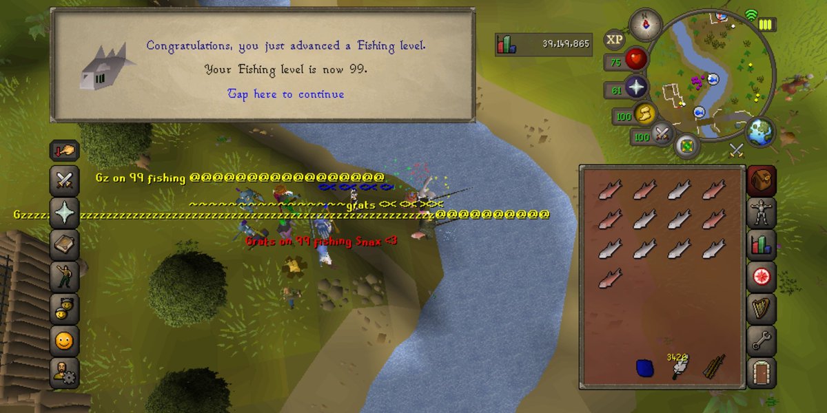 Slax_OSRS's tweet image. 2/15 99&apos;s massive support from f2p im clan 😁