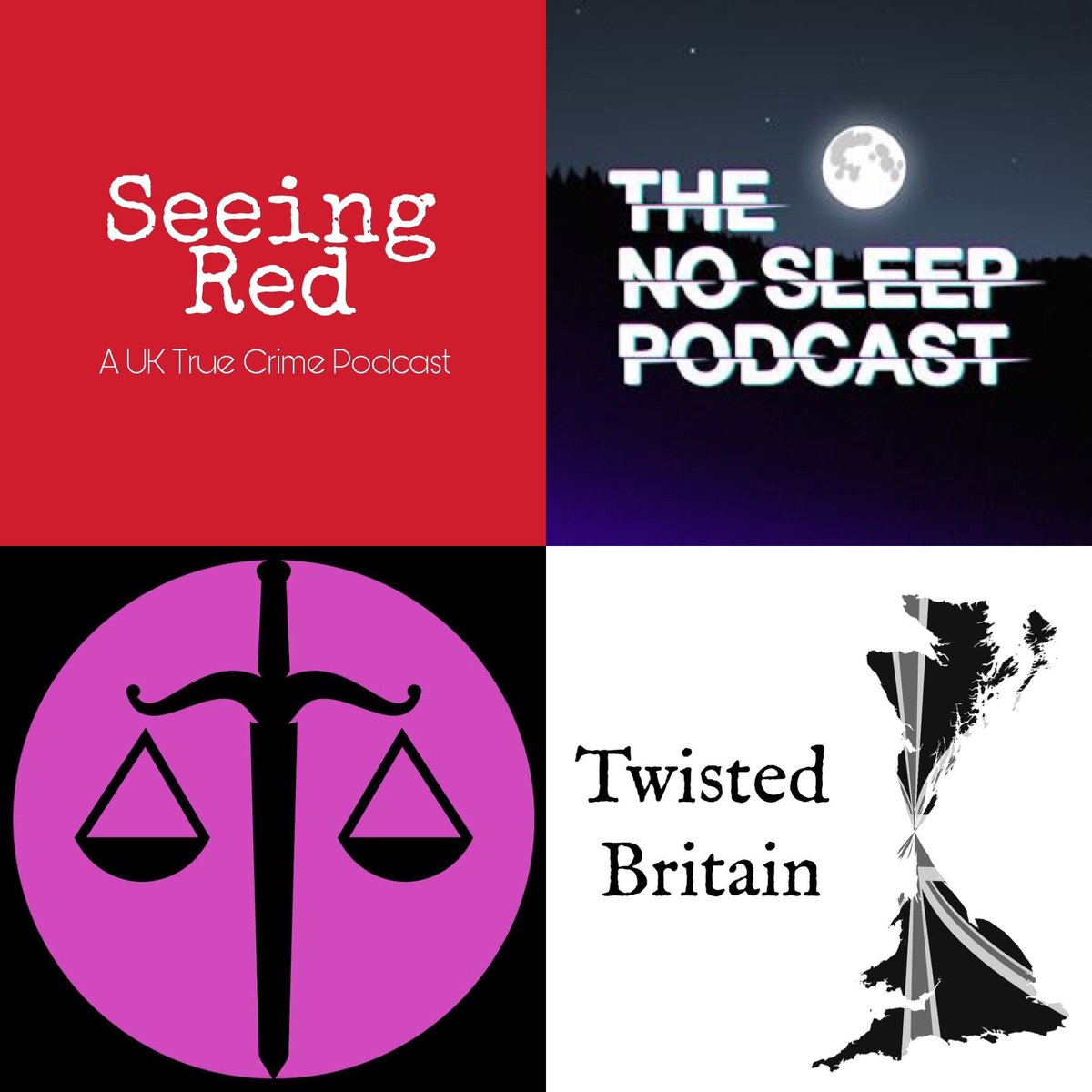 twistedbritain's tweet photo. Here are Emma’s recommendations from Episode 28! We love @red_podcast, @NosleepPodcast and @SwordAndScale they are all so good! Give them a go! #TwistedBritain #UKTrueCrime #CrimeStories #Podcast #TrueCrime #EmmaRecommends #SeeingRedThePodcast #TheNoSleepPodcast #SwordAndScale https://t.co/eXEZAOTEuL