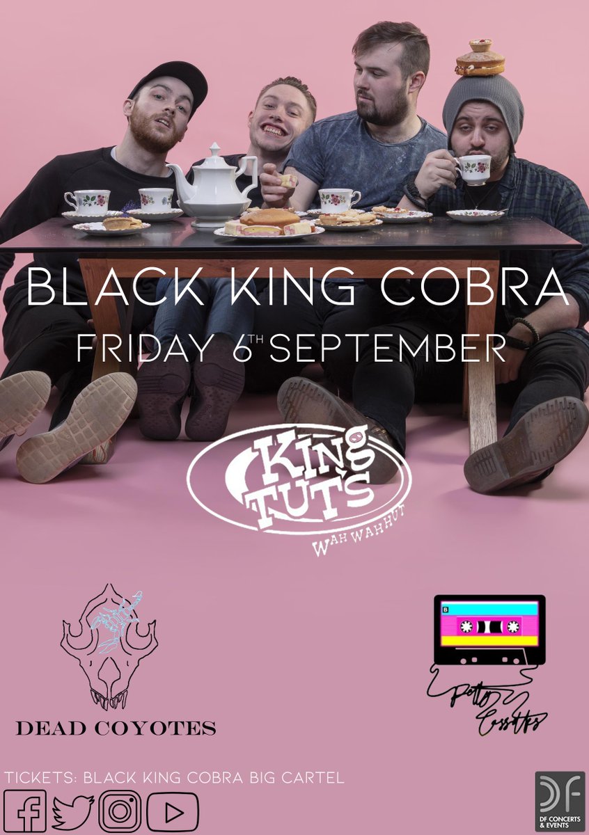 Black King Cobra (@bkcobraofficial) on Twitter photo Guess what? We're heading back to <a href="/kingtuts/">King Tut's Wah Wah Hut</a> for a headline show! With special guests <a href="/Dead_Coyotes/">Dead Coyotes</a> and Petty Cassettes we reckon this is one not to be missed! Tickets are available from our online store right now π. bit.ly/2SfBTxW Guess what? We're heading back to <a href="/kingtuts/">King Tut's Wah Wah Hut</a> for a headline show! With special guests <a href="/Dead_Coyotes/">Dead Coyotes</a> and Petty Cassettes we reckon this is one not to be missed! Tickets are available from our online store right now π. bit.ly/2SfBTxW