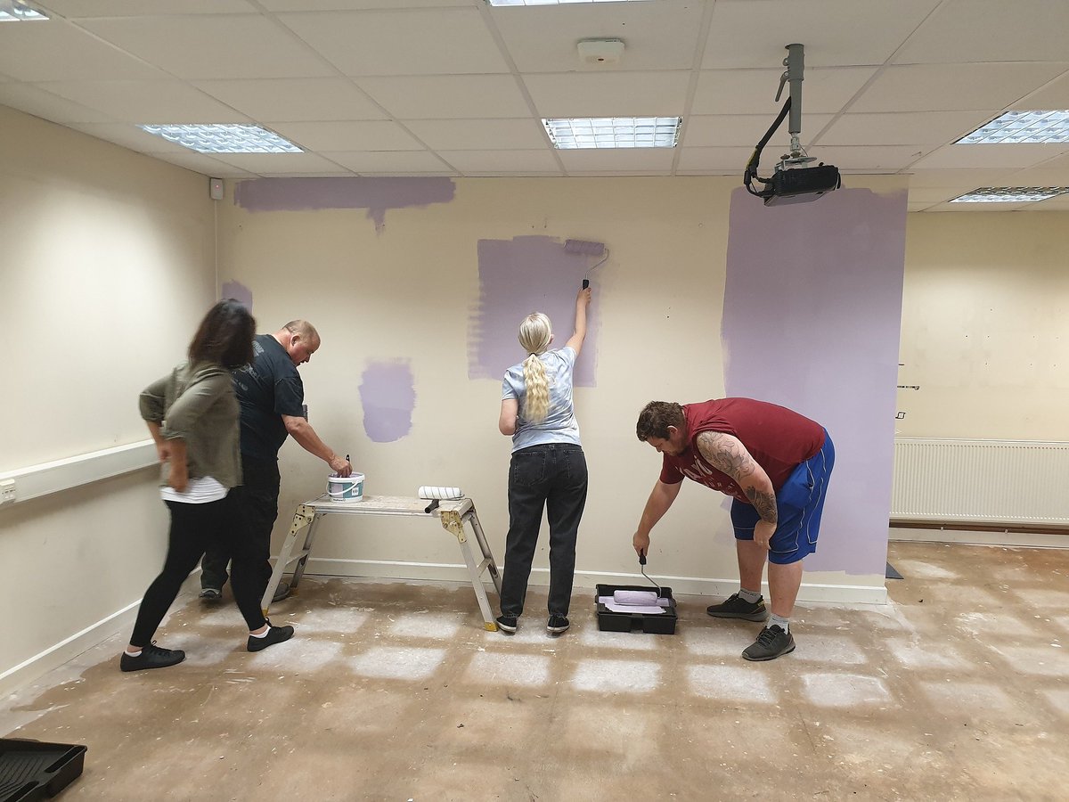 Our <a href="/MidlandHeart/">Midland Heart</a> team have started their community project, as they're turning the IT suite at <a href="/HCCAHolbrooks/">HCCA</a> into a multi-function room. Special thanks to <a href="/TravisPerkinsCo/">Travis Perkins</a> who supplied the materials #PeopleWhoCare