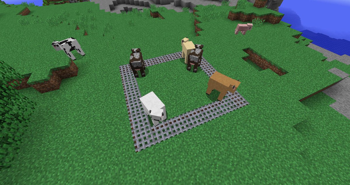 Vazkii S Mods New Quark Feature Iron Grate Craft It With 4 Iron Bars And You Get A Block With Interesting Properties Animals Are Scared To Walk Through It Whereas Items