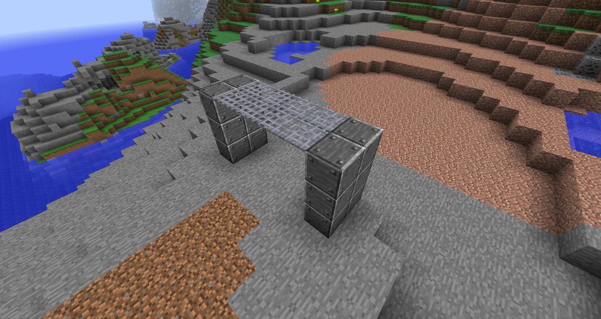 Vazkii S Mods New Quark Feature Iron Grate Craft It With 4 Iron Bars And You Get A Block With Interesting Properties Animals Are Scared To Walk Through It Whereas Items