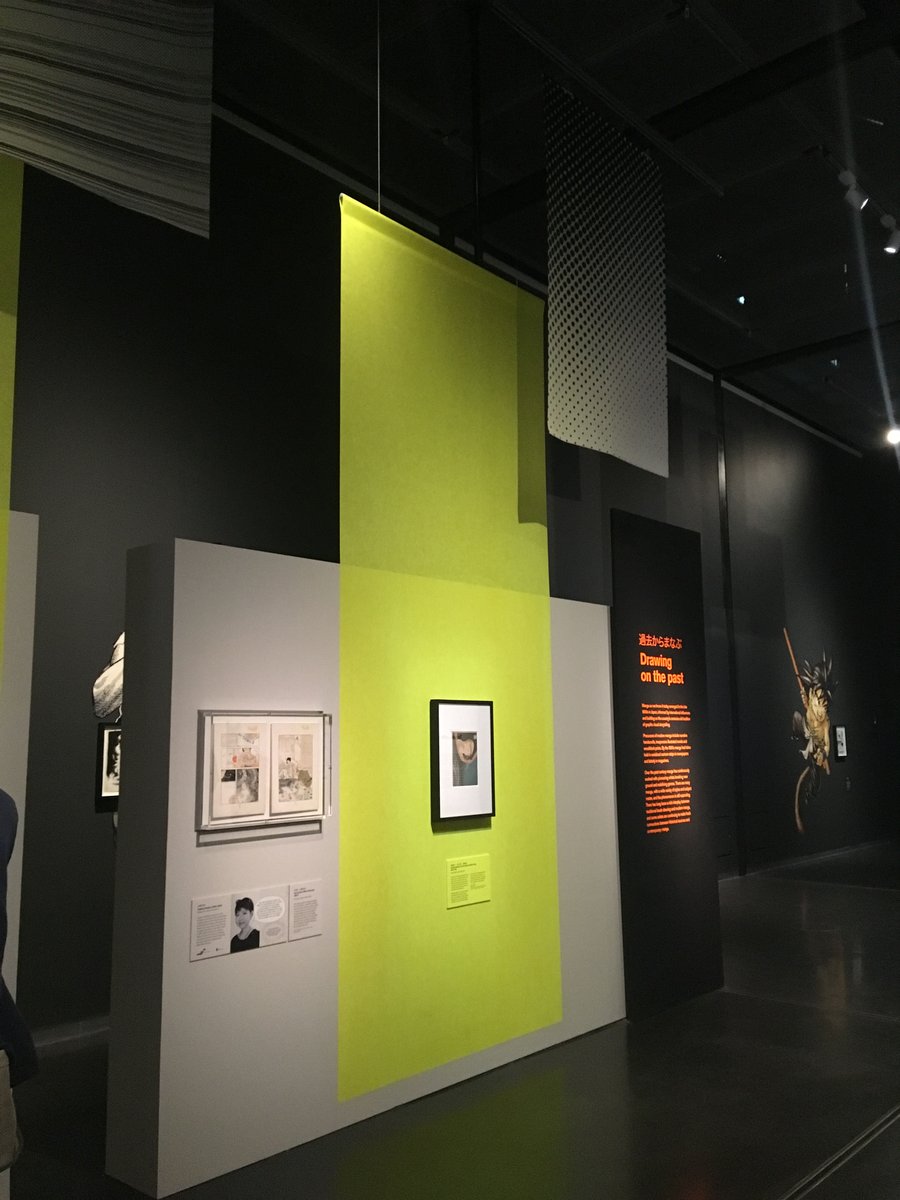 PraxisLimitedUK's tweet photo. @Praxis new install of nineteen #Droppaper #banners in five different vivid colourways for @britishmuseum #MangaExhibition. Each banner features a cut-out aperture to house display cases. #Praxis #graphics #banners #BritishMuseum #Manga #Anime #Japan #MangaArt #London #Museum https://t.co/cibfFWkAbv