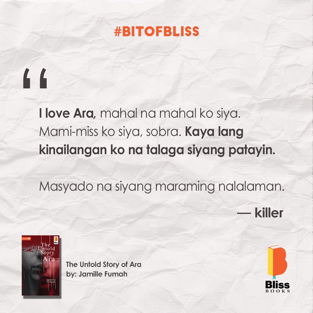 blissbooksph's tweet photo. Behave, everyone! Don't spoil the name of the killer. 🤫⁣🤭
⁣
#BitOfBliss #iReadAnvil #WeShapeMinds #BlissBooks https://t.co/qtDSvPXT9j