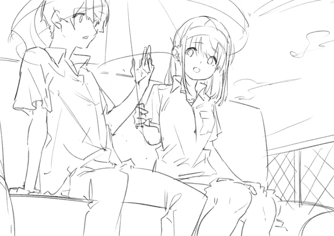 やっぱラフの時のが可愛く描けるんよなぁ 
