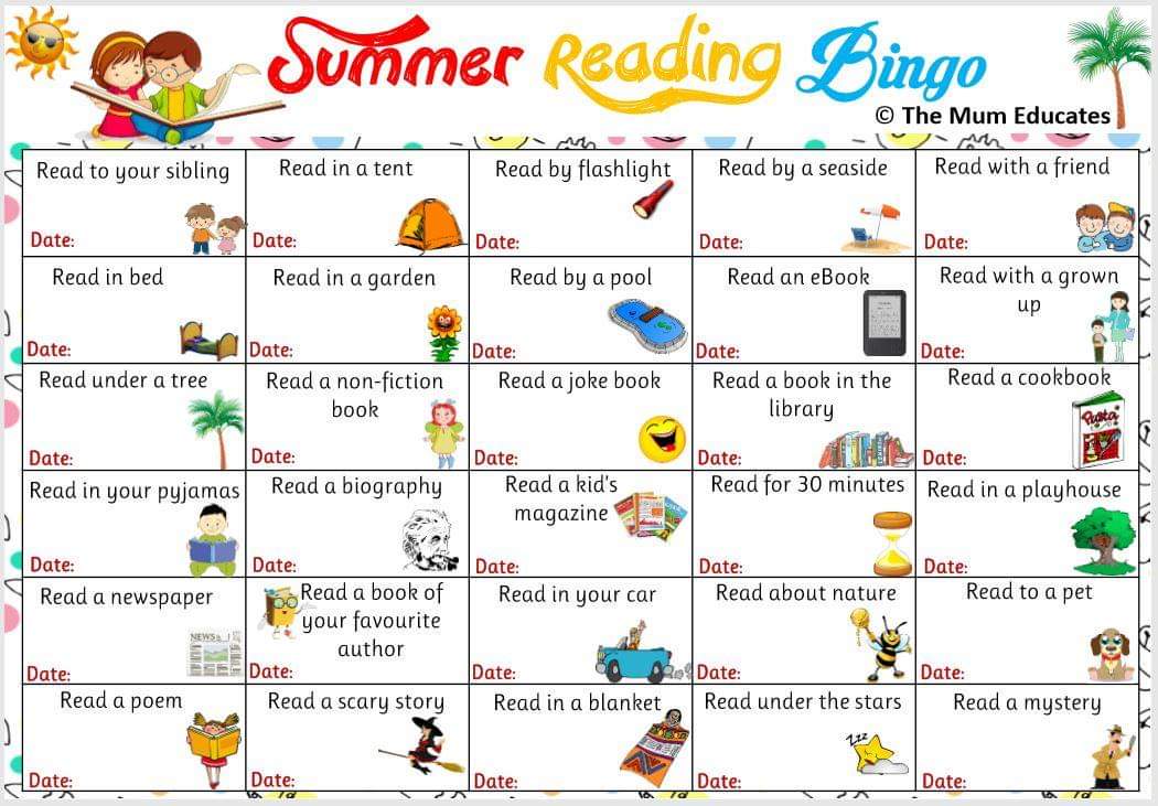 A book to read on holidays. Summer Holidays Bingo. Bingo English Summer. Summer Holiday Bingo for Kids. Bingo ESL Summer.