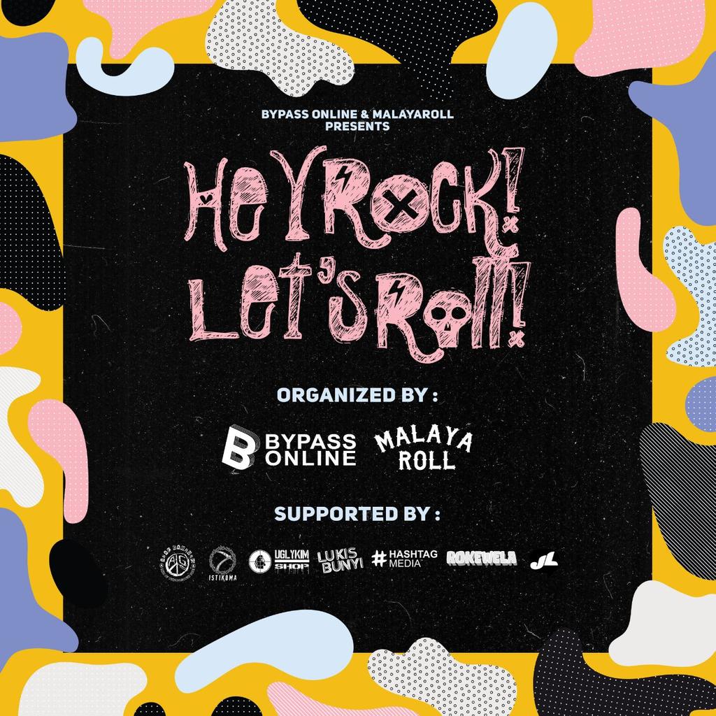 Hai korang. Silakan follow band yg sertai #HeyRockLetsRoll2019
Full line up :
<a href="/wearecouple/">Couple</a>
<a href="/weareSOG/">Sekumpulan Orang Gila</a>
@PastelLite
@AbidinBiko
<a href="/TheRudean/">The Rudean</a>
@shuunamusic
<a href="/skudapskudip/">SKUDAP SKUDIP | 🇲🇾</a>
<a href="/NetJBHC/">NeverEndingThreats</a>
<a href="/jgfzbts/">Jaggfuzzbeats</a>
<a href="/naratukd/">Naratu</a>
<a href="/secondcombathc/">Second Combat</a>
<a href="/crazy_grizzly/">𝕮𝖗𝖆𝖟𝖞 𝕲𝖗𝖎𝖟𝖟𝖑𝖞</a>
#kahkahcelaka
#shirlytemplesg

#malayaroll #bypassonline