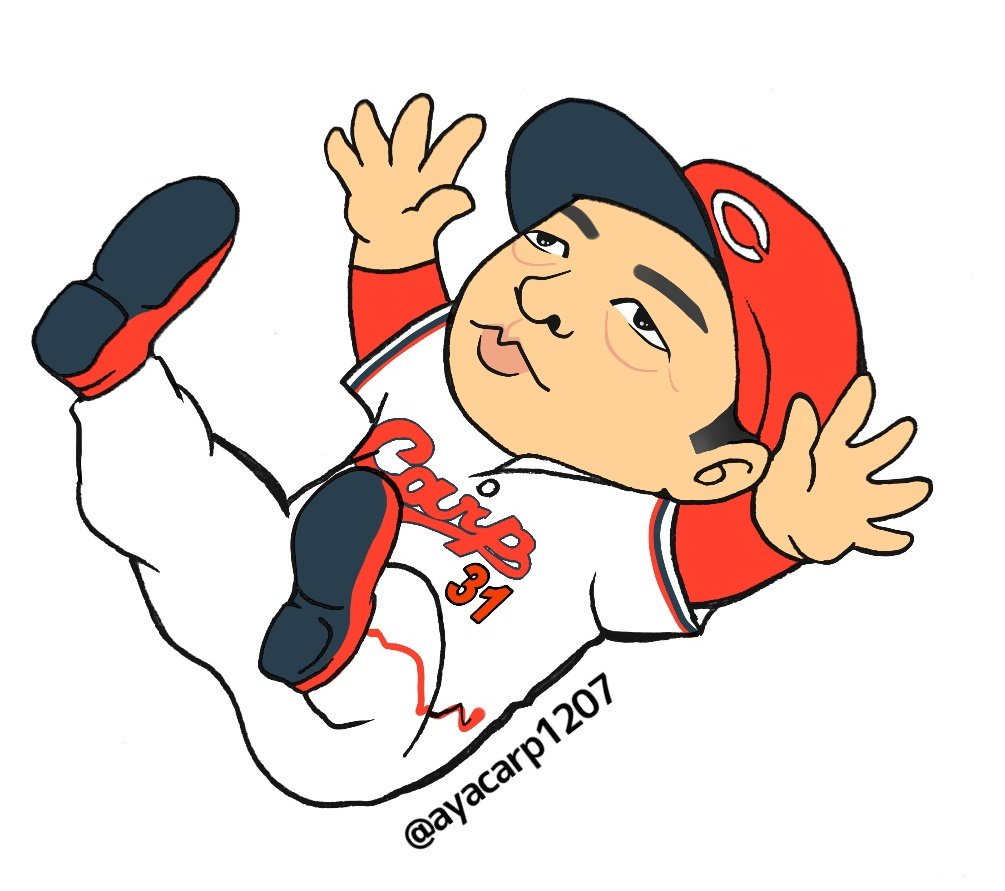 カープ坊や風似顔絵 カープ坊や風似顔絵