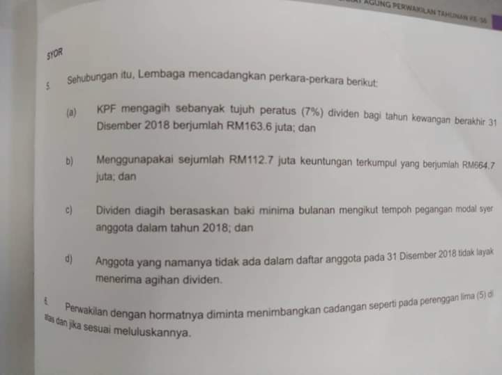 Sayangwang Pembayaran Dividen Kpf2 2020 Umum 2021