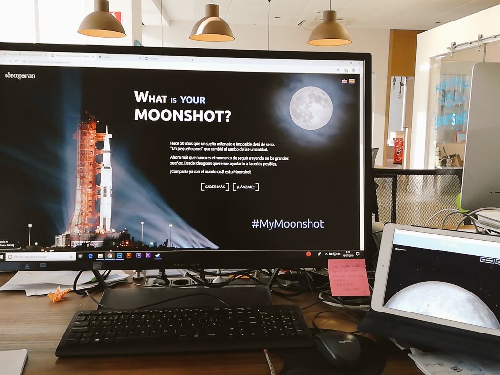 RafaelCuellar17's tweet photo. ¡Es la hora de dejar tu huella! @Ideagoras te invita a compartir tu Moonshot, tu sueño, tu pasión para los próximos 10-15 años. Entre el 16 y el 24 de julio, cuéntanos en un tweet bajo la etiqueta #MyMoonshot la definición del problema o reto que cambiará el mundo (1/2) https://t.co/cdbIaVPXSk