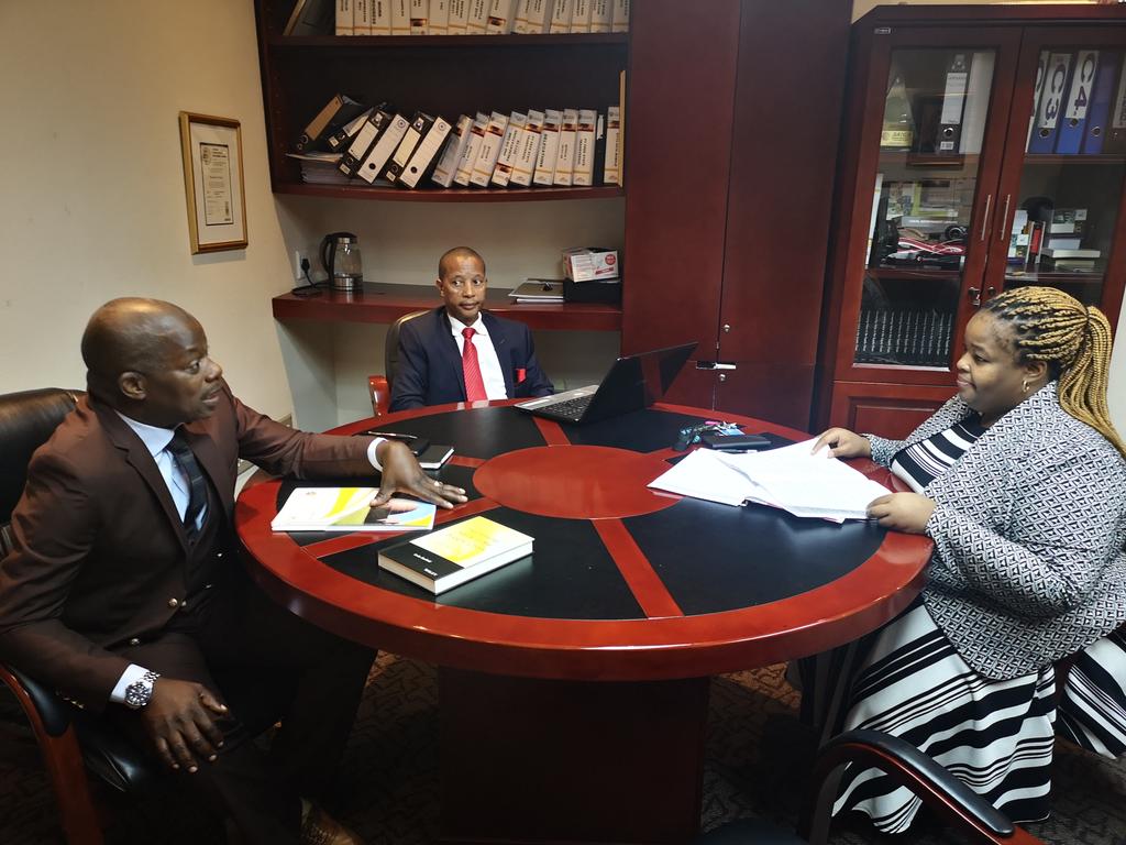 MPTreasury's tweet photo. MEC for Finance, Economic Development and Tourism, Mr. Pat Ngomane is short discussion with the team ahead of his Budget Vote speech at the Legislature #MPBudget2019 https://t.co/H0qe3rNKQl