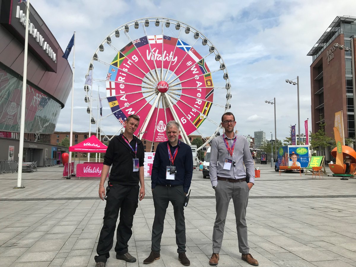ACC_Production's tweet image. Meet our Production Managers Rich, Marcus &amp;amp; Greg who have been busy facilitating production for the Netball World Cup. A good looking bunch! #events #eventprofs #NetballWorldCup2019