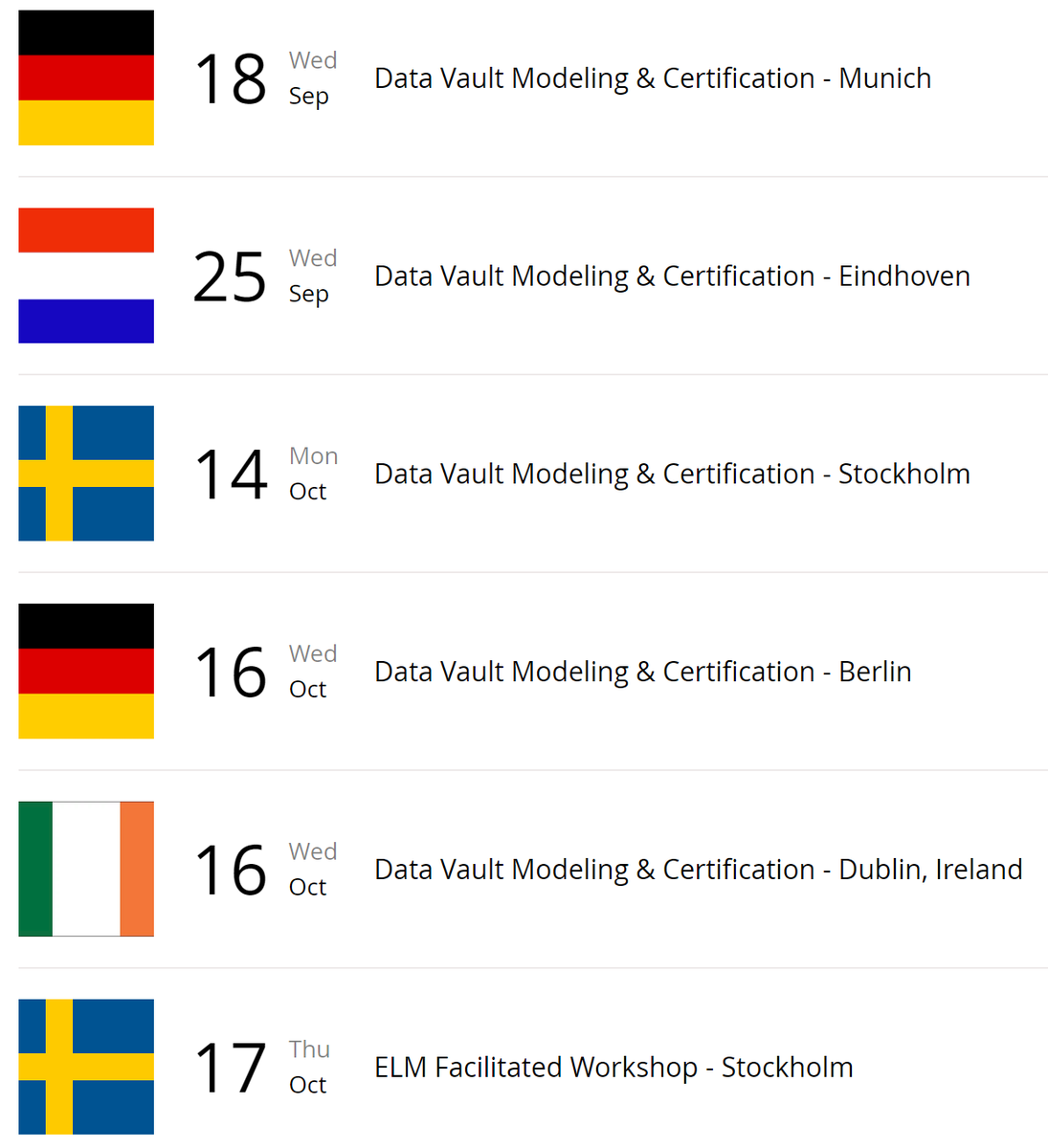 RemcoBroekmans's tweet image. Just before going to do the #DataVault training in New Zealand shamelessly promoting the training we are organizing direct after Summer break (something to look out for). See GeneseeAcademy.com/schedule . There is lot's of choice in Europe! #logicalmodeling #agile #datamodeling #fun