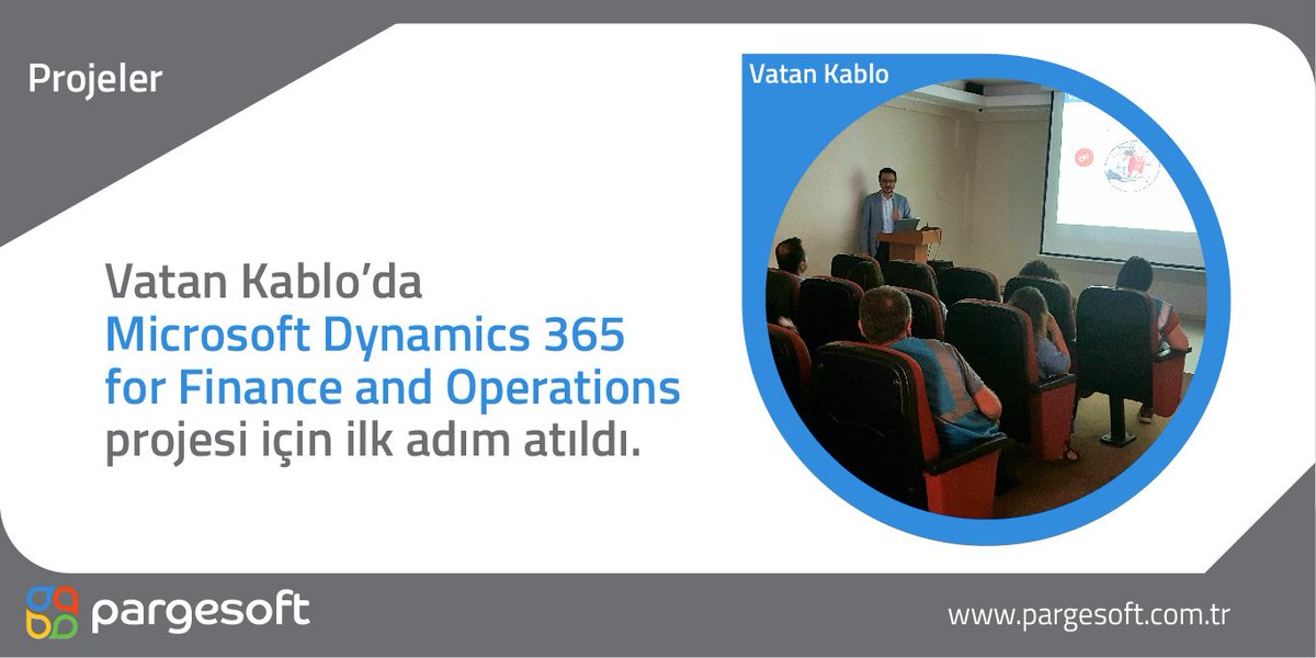 pargesoft's tweet image. Vatan Kablo Dynamics 365 F&amp;amp;O projesi kick-off ile başladı. Vatan Kablo ekibine, Microsoft Dynamics AX 2009’dan Dynamics 365 F&amp;amp;O’ya geçişle birlikte gelecek yenilikler ve iyileştirmeler hakkında bilgiler verildi.

#dynamics365 #financeandoperations #erp #pargesoft