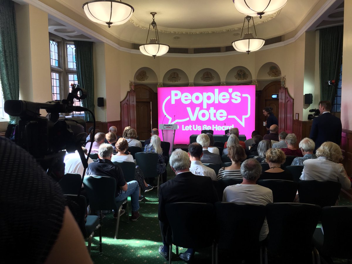 FFSake_'s tweet photo. Absolutely packed for Dominic Grieve and Margaret Beckett launching the #PeoplesVote campaign’s latest report - 

‘6 dead-ends, 1 one cliff edge and only one way out.’

https://t.co/VrMcfH4aDC https://t.co/XwGMLFmuBa