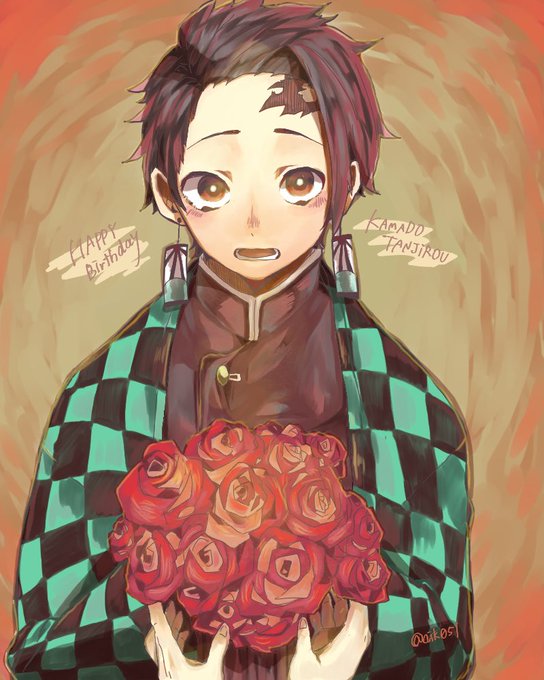 あいきさんがTwitterに投稿した竈門炭治郎(鬼滅の刃)のイラスト。