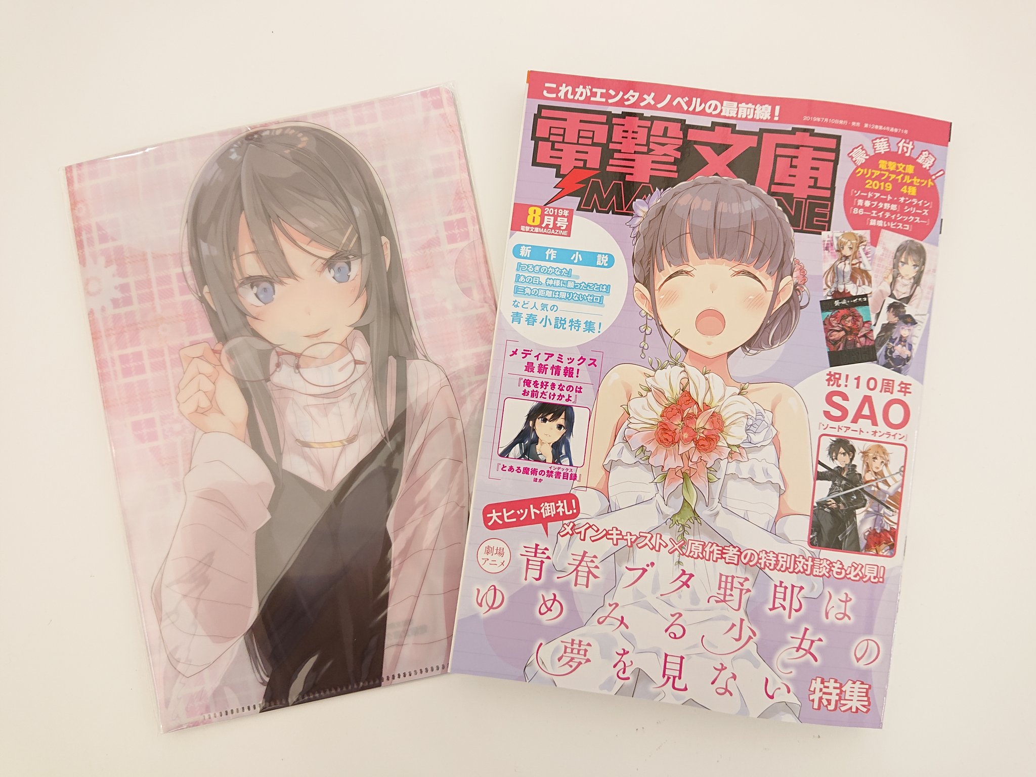 電撃文庫公式海賊本　SAO とある　青ブタ　アリス　御坂美琴　桜島麻衣　他 アニメ「青春ブタ野郎」シリーズ公式 on X: 
