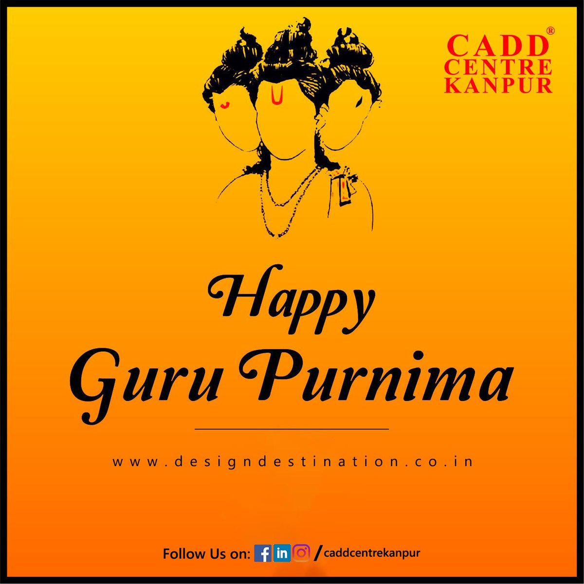 CADDCentreCNB's tweet image. There is no deity superior to the Guru, no gain better than the Guru’s grace...
no state higher than meditation on the Guru.
-CADD Centre Kanpur | designdestination.co.in
info@designdestination.co.in | 093350-44442, 075259-99888
#SummerTraining #SummerInternship #CollegeTraining