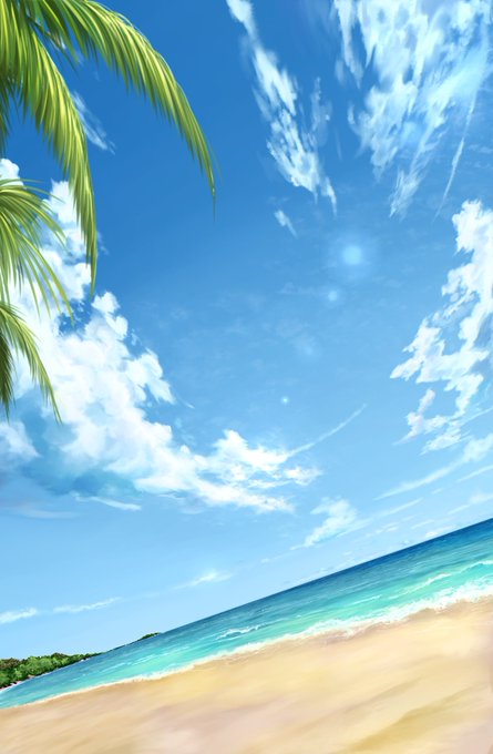 「beach palm tree」 illustration images(Latest)｜9pages