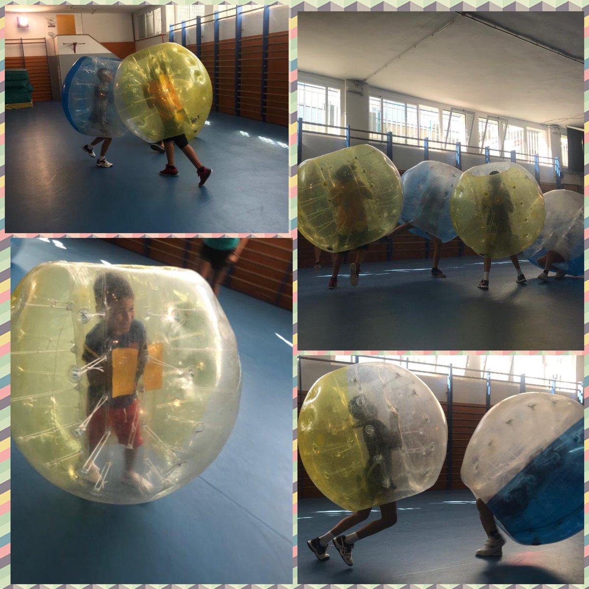FETlaspalmas's tweet image. La semana pasada los mayores de la escuela de verano disfrutamos de la experiencia de jugar al zorbing  🎉🎉 Un juego divertido y apasionante que nos entusiasmó desde el primer momento #escueladeverano2019 #CuiDándonos @FETeresiana