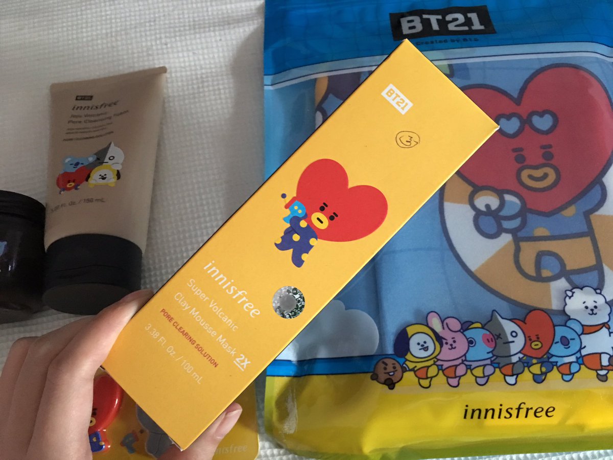 Viviennewonder's tweet image. แจกต่อไม่รอแล้วแม่จ้า แจก innisfree x BT21 Jeju Volcanic เอาไปคนเดียวฉ่ำๆ หมดนี่เลย ลาย TATA แรร์มาก เอาไปใช้ฟินๆ สวยๆ แค่ RT + FOLLOW ประกาศ 31 กค นี้น้า ลุยเลย