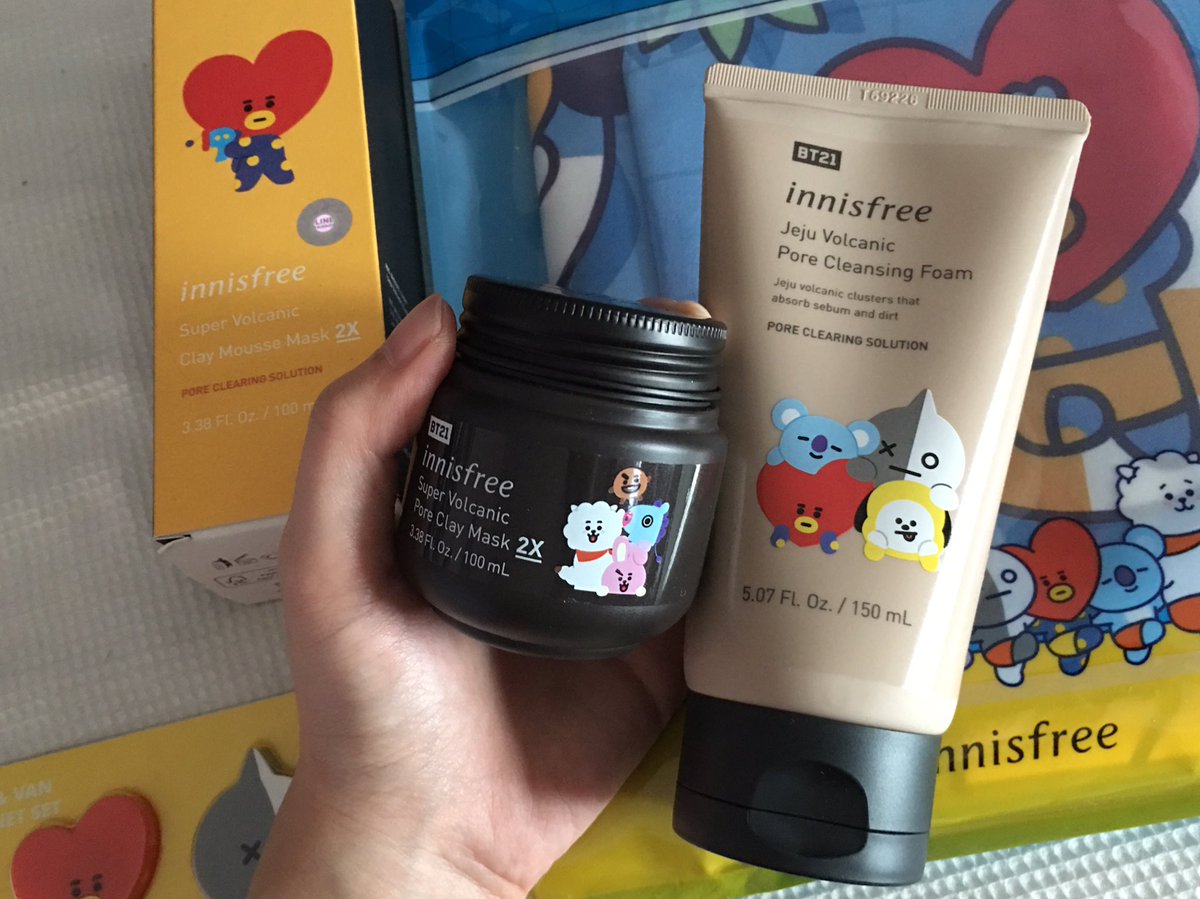 Viviennewonder's tweet image. แจกต่อไม่รอแล้วแม่จ้า แจก innisfree x BT21 Jeju Volcanic เอาไปคนเดียวฉ่ำๆ หมดนี่เลย ลาย TATA แรร์มาก เอาไปใช้ฟินๆ สวยๆ แค่ RT + FOLLOW ประกาศ 31 กค นี้น้า ลุยเลย