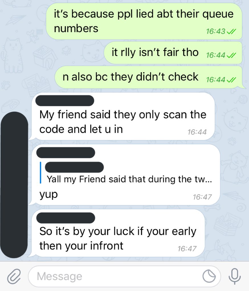 leeyongiee's tweet photo. @ standing pen people if you plan to queue early, please do as you please 
BUT PLEASE do not lie about your queue numbers and let those who actually have earlier queue numbers than you to go in front of you! 
#NEOCITYINSG #NCT127inSG #NEOCITYinSingapore https://t.co/UqPfb0m7kD