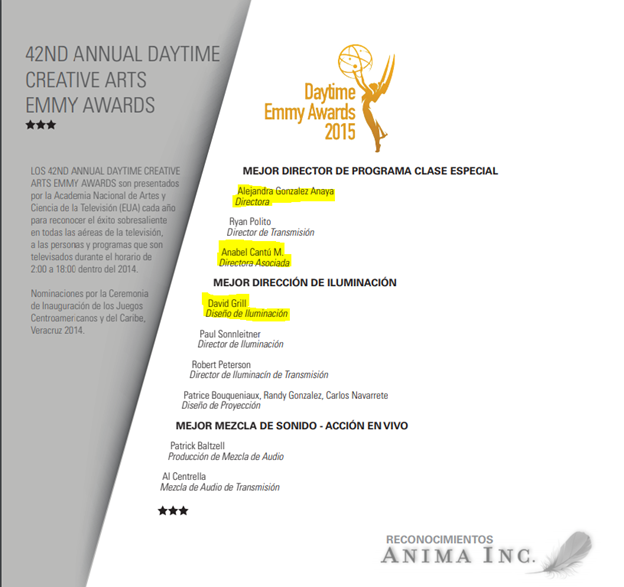 13/ Did I mention...Anima Inc., a  #NXIVM company... - WON 10 Telly Awards, & was NOMINATED for 3 Emmys??? - Opening Ceremony of the Central American & Caribbean Games Veracruz 2014 - Broadcast on ESPN- 150 million viewersWhere was *THIS* info in our  #NXIVM news coverage?