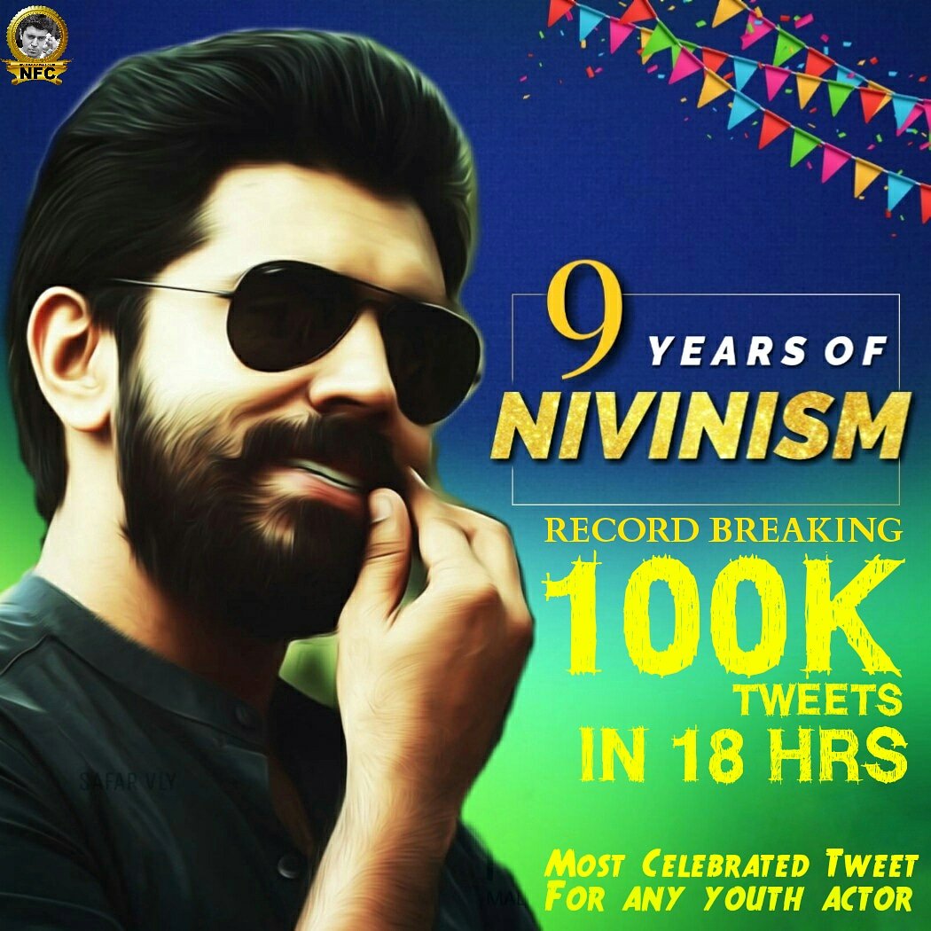 sarathnivinism's tweet photo. തൂക്കിയടി..... 🔥🔥🔥🔥
#RecordAlert in Mollywood😎😎

#9YearsOfNIVINISM Surpassed 100k Tweets in 18hrs  !! First Time In the History of Mollywood !! 
Thank you All the Nivin Fans in Twitter !!

#RecordBreaking #9YearsOfNIVINISM https://t.co/xUzOlaIeWS
