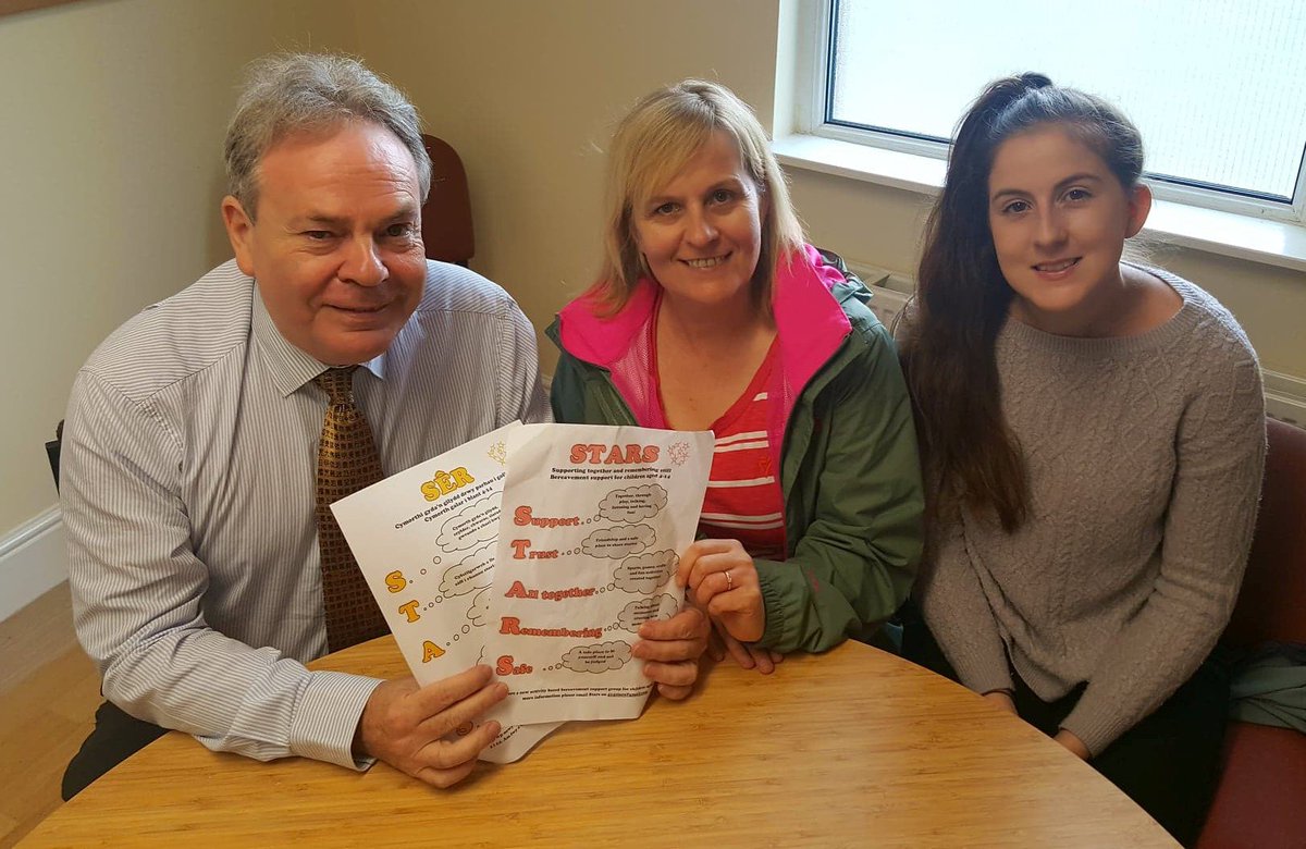IanCLucas's tweet photo. Good to meet Frances and daughter Fern, who have set up a support group @wrexham for bereaved youngsters. There's more info on their Facebook page (search 'Stars- Bereavement support for Children') https://t.co/BCpHMOy4nY