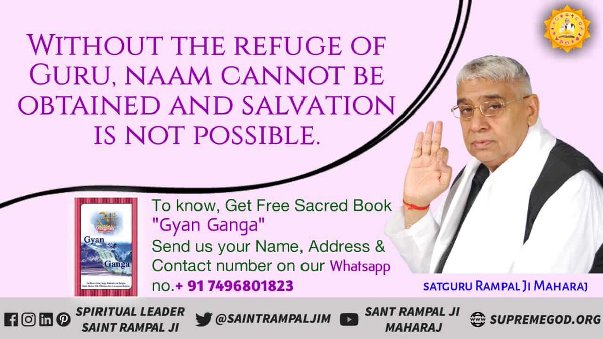 GragJitender's tweet photo. #TrueGuruSaintRampalJi
The importance of a  Complete Guru in human life is very important, but at present, there are so many False Guru, for the complete information of the True Saint / Sadguru,
Must sadhana tv channel at 7:30 pm every day https://t.co/JDBKThRZ6D