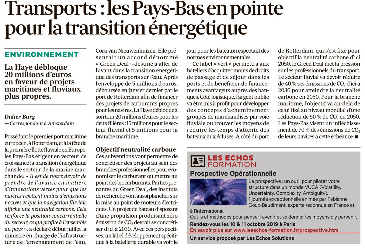 ALSantucci's tweet photo. Objectif neutralité #carbone
#bateau disposant d'une propulsion produisant zéro émission de CO2 #labelvert développement spécifique à la batellerie durable #normes environnementales.
Les PaysBas innovent ! Un exemple à suivre #GreenDeal @Gilles_Simeoni @Vb_Vaninapark https://t.co/6dRkRSgyEU