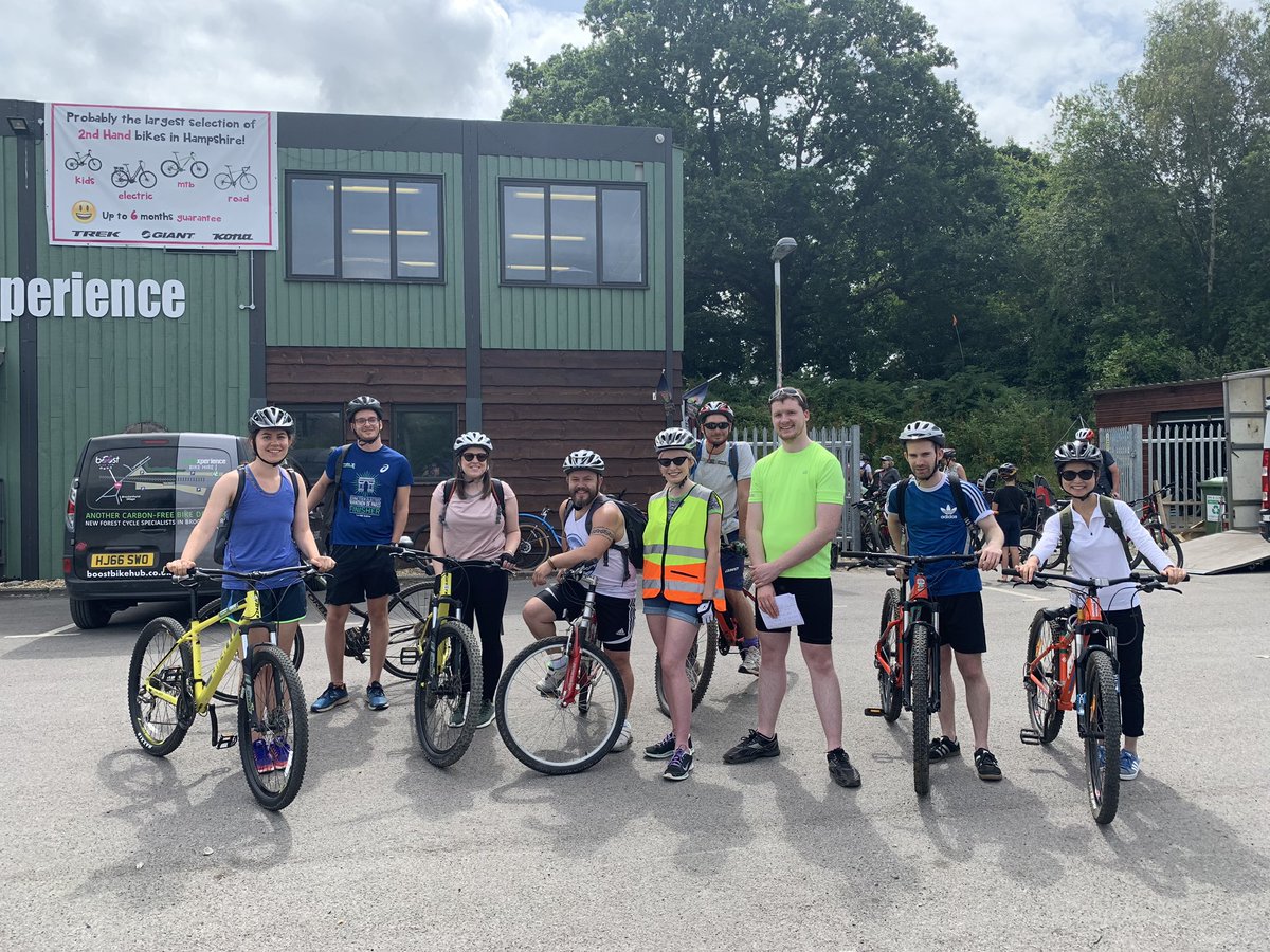 RTPISCYPN's tweet photo. Some photos from our New Forest Bike Ride at the weekend. We had a great turn out, lots of fresh air and a pub stop! Roll on the next one. 🚲😁☀️ @RTPISouthEast #SCYPN #YoungPlanners #BikeRide https://t.co/7AIc7B2ejU