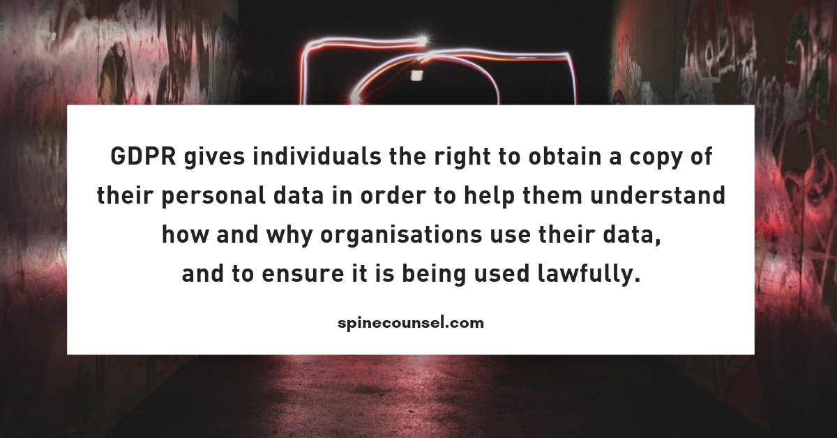 spinecounsel's tweet photo. Read more about how a business should handle a Subject Data Request in our blog post here 
👉 https://t.co/kl1ZSZyMBi

#personaldata #privacy #GDPR #SMEUK #UkBizHour #UKBiz #startups #GDPRtips #tuesdaythoughts #founders #uk #businesslawyer https://t.co/BBFn9wSFKk