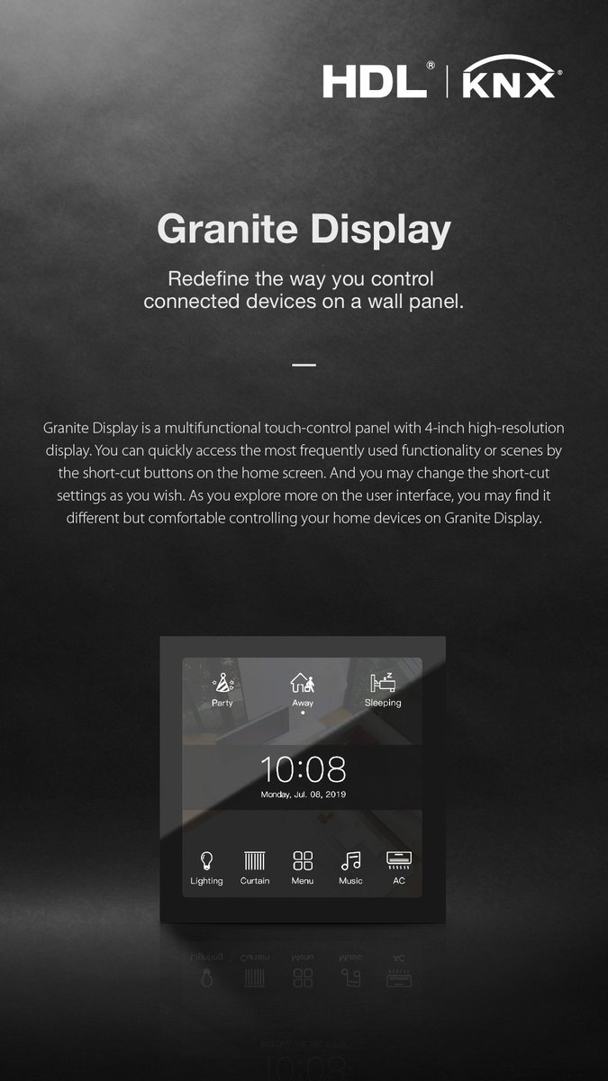 HDL_Automation's tweet photo. Introducing HDL Granite Display: redefine the way you control connected devices on a wall panel. #newproductrelease #HDLAutomation

To find more about it, please visit https://t.co/sEPMeoMmfY https://t.co/IFoUkmZVm4