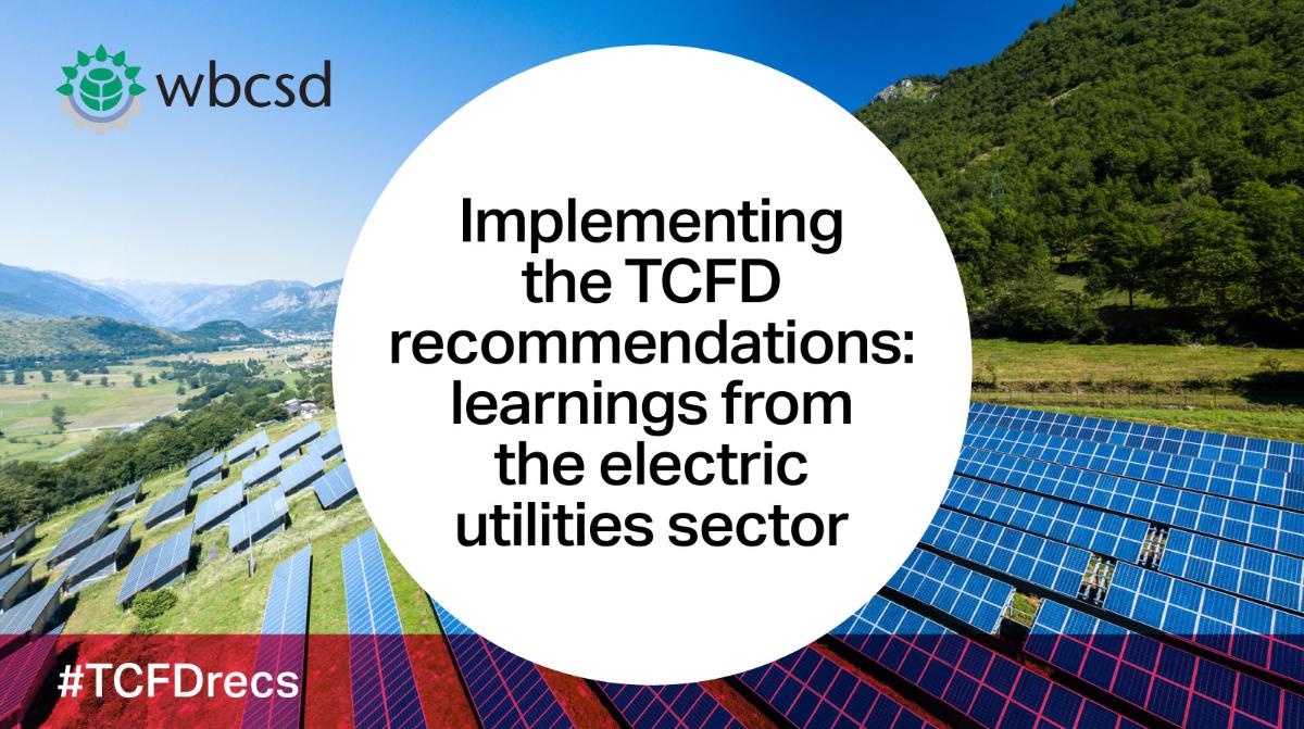 PwCClimate's tweet image. Explore how electric utilities are implementing the #TCFDrecs and driving the low carbon transition. wbcsd.org/Programs/Redef…

PwC joined the WBCSD team to help deliver the work of the Utilities TCFD Preparer Forum