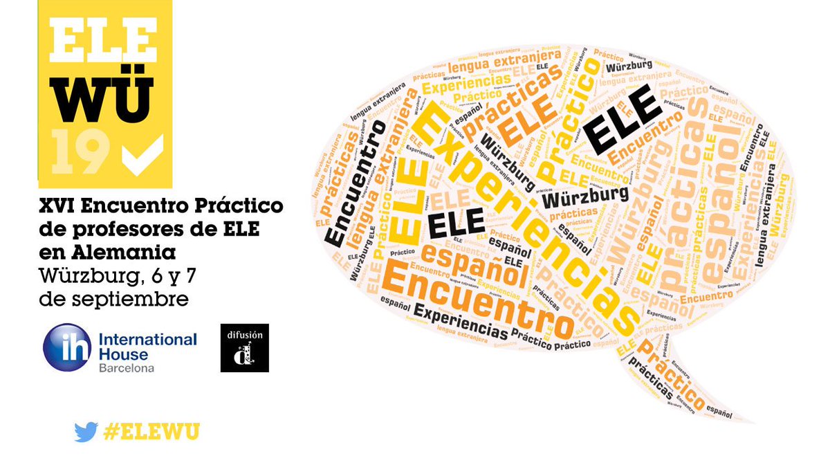 encuentro_ele's tweet photo. ¡No olvidéis #profesELE enviar vuestra experiencia práctica antes del 27 de julio y conseguir una inscripción para el próximo Encuentro Práctico ELE en Alemania! 👍https://t.co/hvr5MSlCSH … 📌 #ELEWU #twitterELE https://t.co/SR4diAAKYP