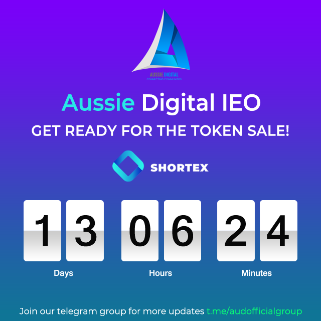 aussie_digital's tweet photo. #Countdown Begins!!
Our IEO is starting on 29th July 2019. 
Follow the below process to join our IEO.
Also, Join our telegram group to get all the latest updates. https://t.co/ftyFDCxo9p
#AussieDigital #Shortex #IEO #StepbyStep #HowToParticipate https://t.co/6FQCODPnfu