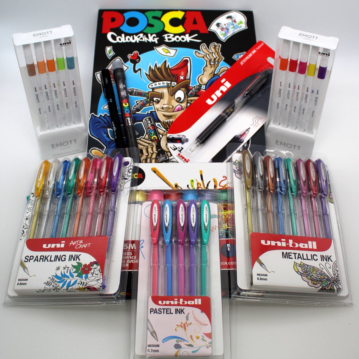 COMPETITION TIME! We are giving away a MEGA BUNDLE! You could #win all of this! 

To enter, all you have to do is: 
- retweet this post
- follow @uniball_UK

Ends Sunday 21st July 12am. UK only. Entrants must be over 18. #FREESTUFF #FREEBIES #COMPETITION #WIN #uniball #posca