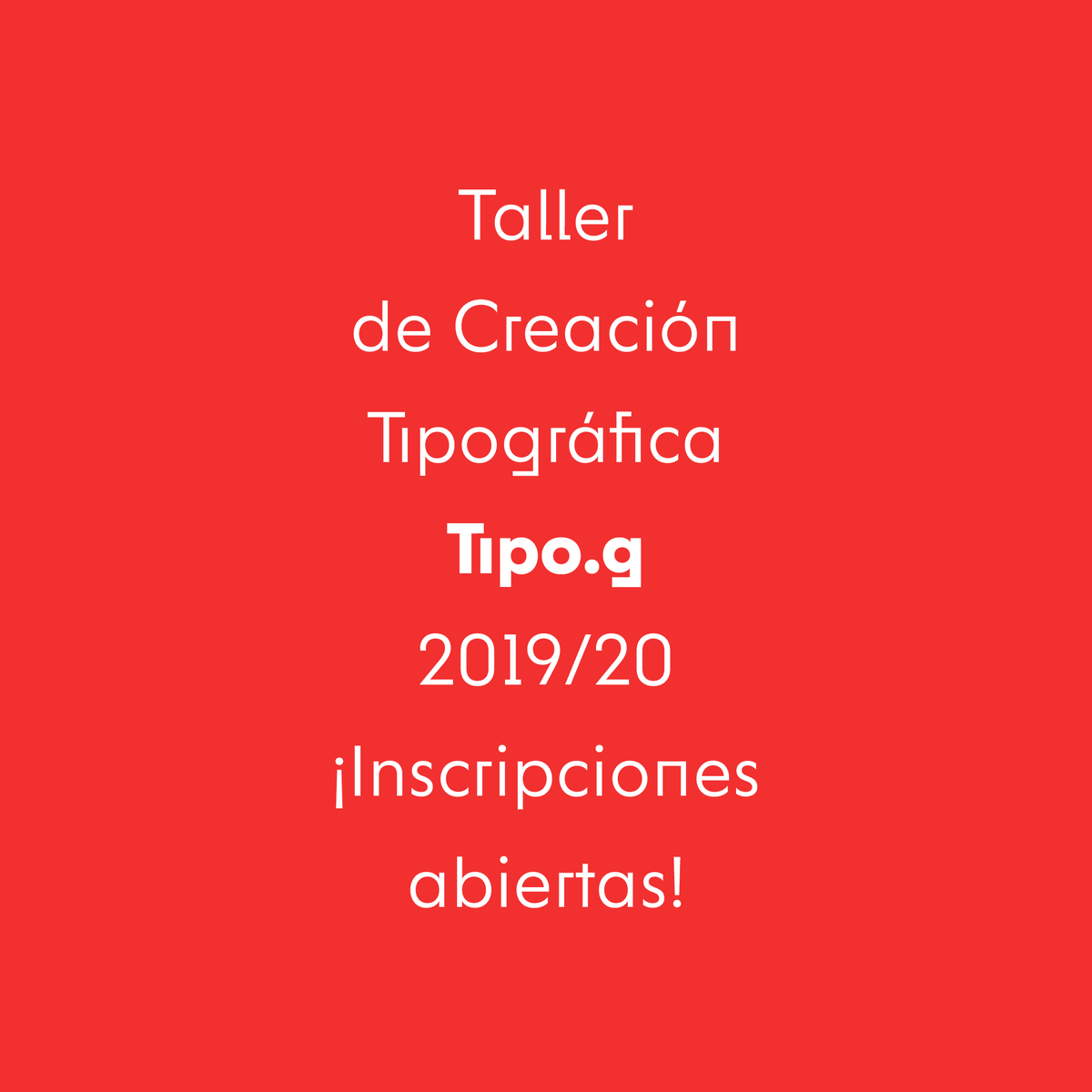 escuela_tipo_g's tweet photo. ¡Escoge la fórmula que te vaya mejor! Puedes realizar cualquiera de los dos módulos por separado o haciendo el M1 + M2 y concluir el Taller completo. 

——————

Inscripciones abiertas en https://t.co/dEssxcH5cv
¡Últimas plazas!

——————
#Tipo_g #Typography https://t.co/OEwCeJuq7e