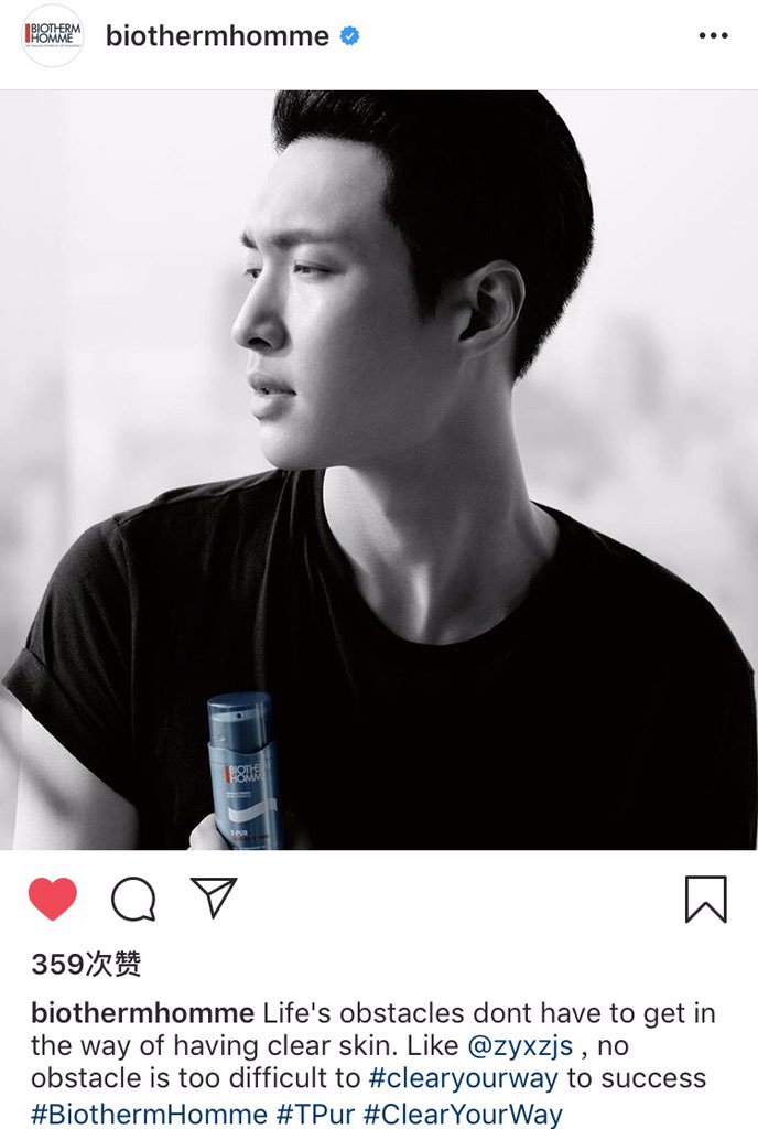 XingChannel's tweet photo. 190716 @BiothermHomme Ins update
Life's obstacles dont have to get in the way of having clear skin. Like @layzhang , no obstacle is too difficult to #clearyourway to success #BiothermHomme #TPur #ClearYourWay
@layzhang #Lay #LayZhang #Yixing #张艺兴 #레이 #レイ #張藝興 #장이씽 https://t.co/qnVKoj0LLE