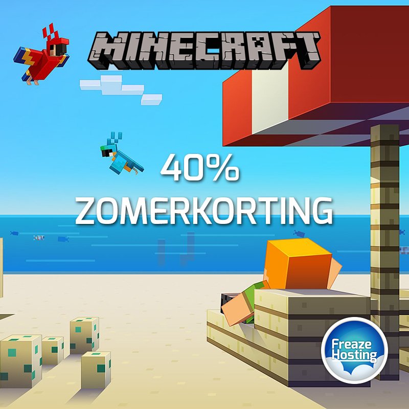 Jouw eigen #minecraft #server starten? 🕹🔥 Begin je eigen Minecraft server met 40% zomer korting gebruik de #kortingscode ZOMER40 voor 40% korting op de eerste periode! 🛒 Bestellen? Zie link in bio! #aanbieding #hosting #server actie geldig t/m 01-08-2019