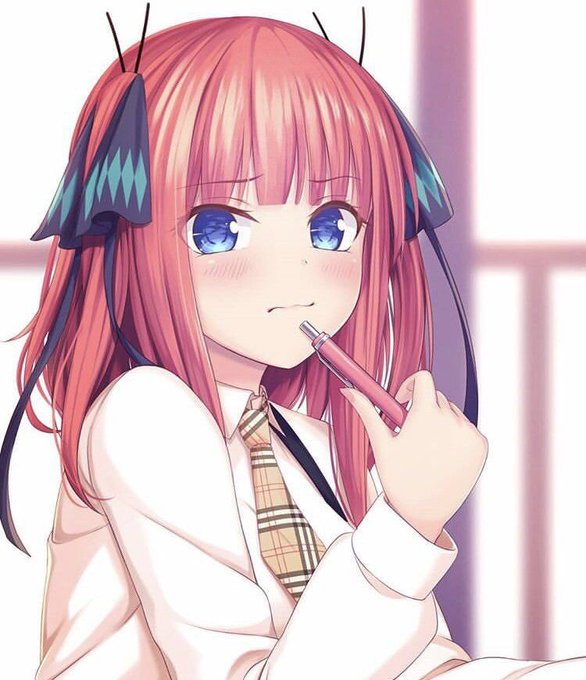 ろねさんがTwitterに投稿した中野二乃(五等分の花嫁)のイラスト。
