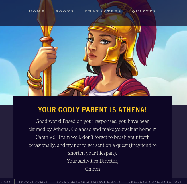 AlexWrites101's tweet photo. My parent is Athena because Rick said so. #DemigodClaim #RickRiordan #PercyJackson https://t.co/Wg7fXLDP9P