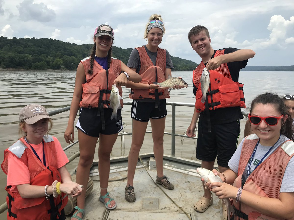 tmubio's tweet photo. DAY TWO: After checking in on Sunday, the campers, along with our mentors and interns, had a great day exploring the rich biodiversity of the Ohio River ecosystem. Next up, Chemistry, Physics and Astronomy on campus and @ThomasMoreKY BB&T Observatory. #STEMCAMP2019 https://t.co/c9mDLtVfj6